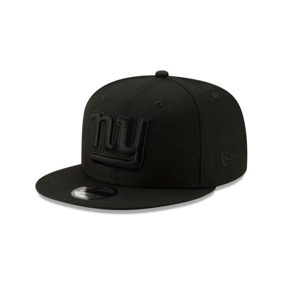 New York Giants Gorra | New Era NFL Basic Black On Black 9fifty Snapback Cap Mexico - Negros